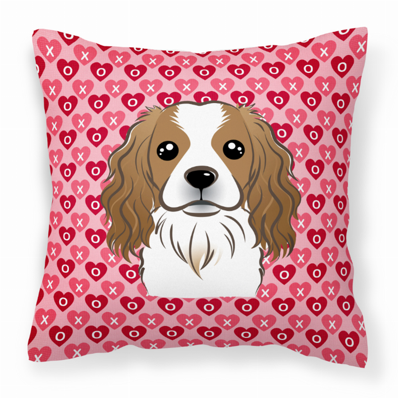 Dog With XOXO Hearts Fabric Decorative Pillow - S000213B001695P078475V000