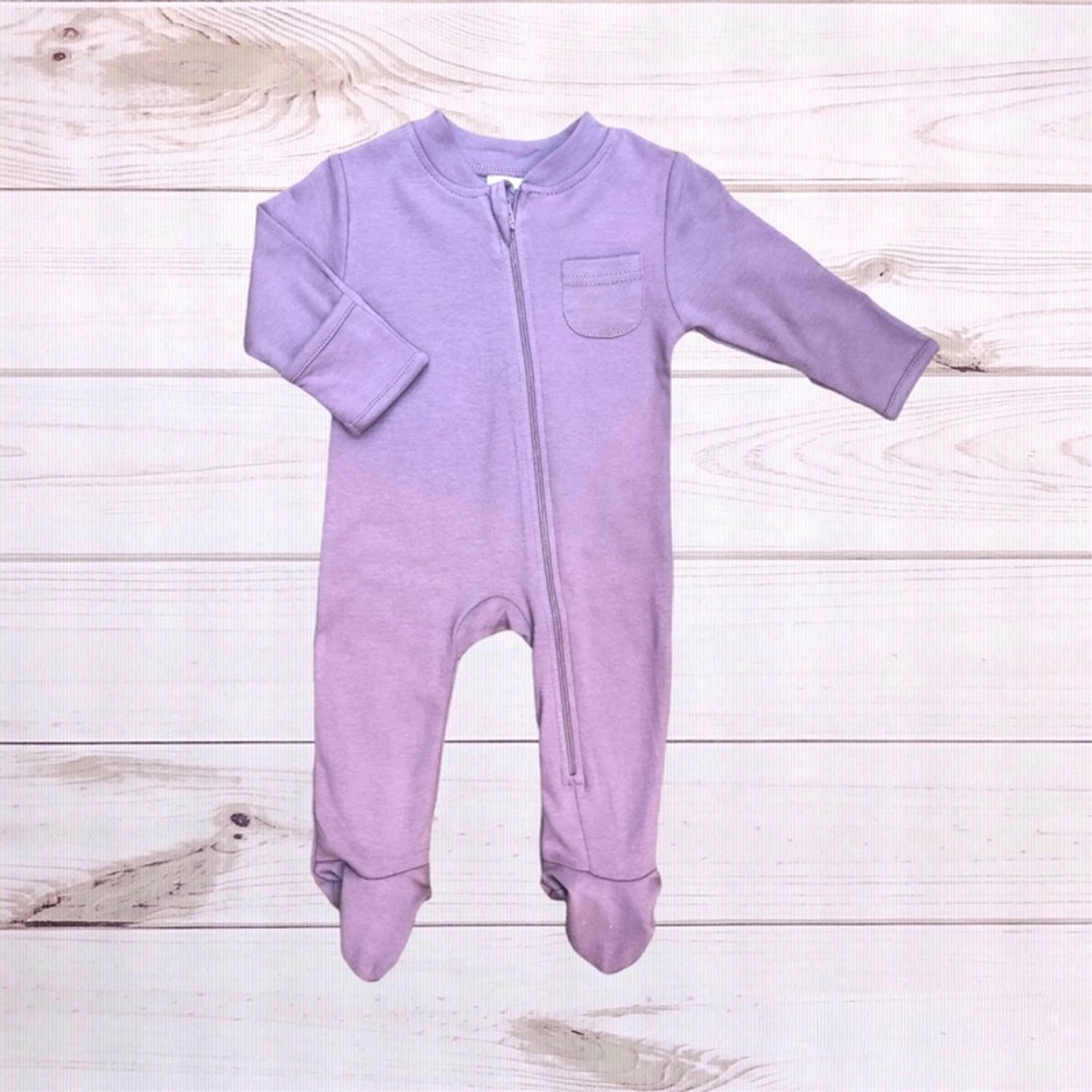 Footed Zip Romper (Mauve) - B003153P000560V000