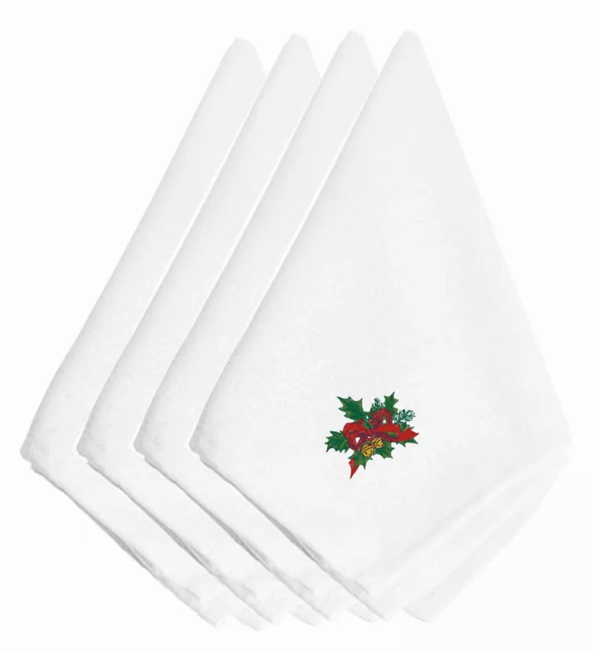 Christmas Themed Embroidered Napkins - EMBT2414NPKE