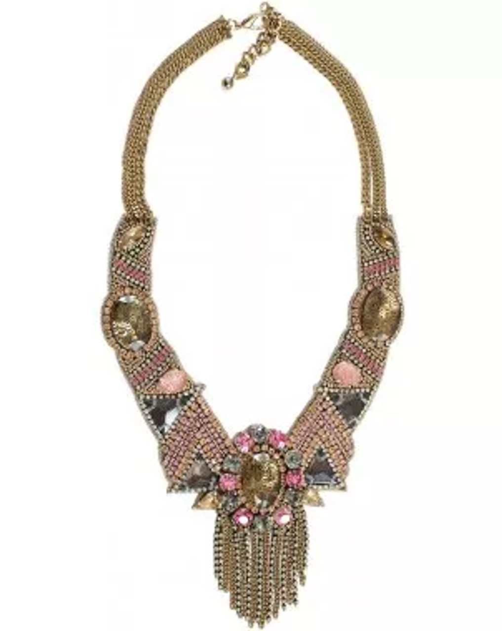 Wonderland Topaz Necklace with Pink Accents