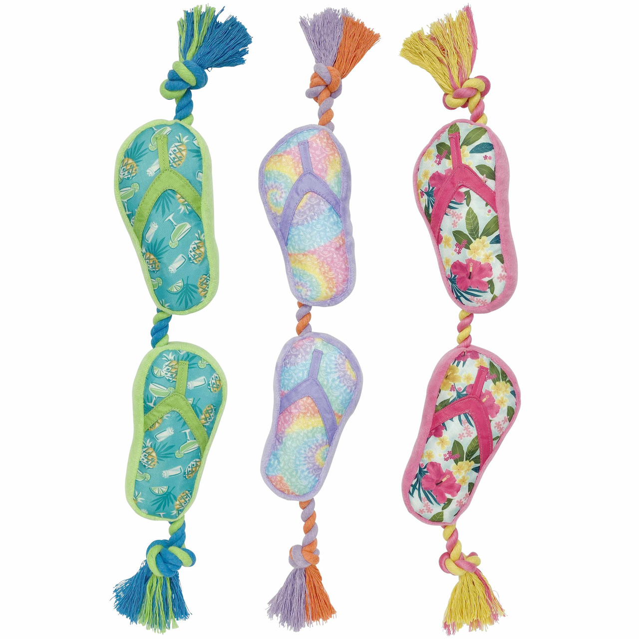 Multipet Margaritaville® Flip Flop Rope Dog Toy 18" Multipet Margaritaville® Flip Flop Rope Dog Toy 18"