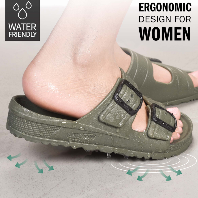 Aerothotic - Arcus Womens Comfort EVA Beach Slide Sandals - EV601_NGreen10