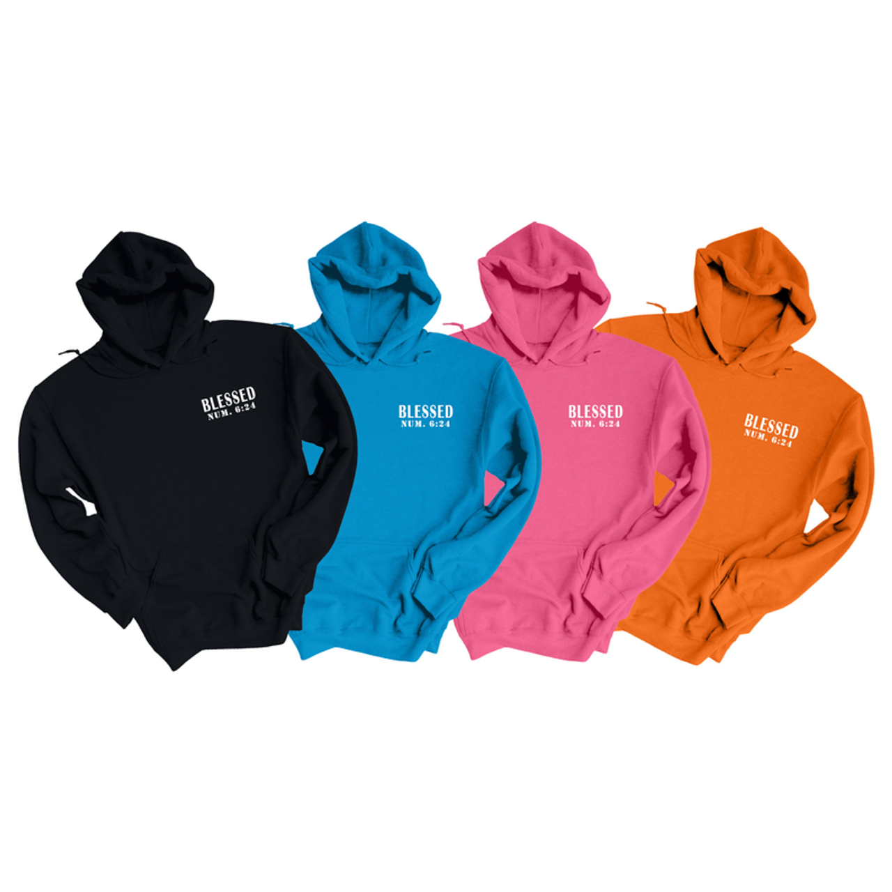 Numbers 6:24 Blessed Cotton Blend Hoodies By Pink Box - PinkBox3-3758 Numbers 6:24 Blessed Cotton Blend Hoodies By Pink Box - PinkBox3-3758