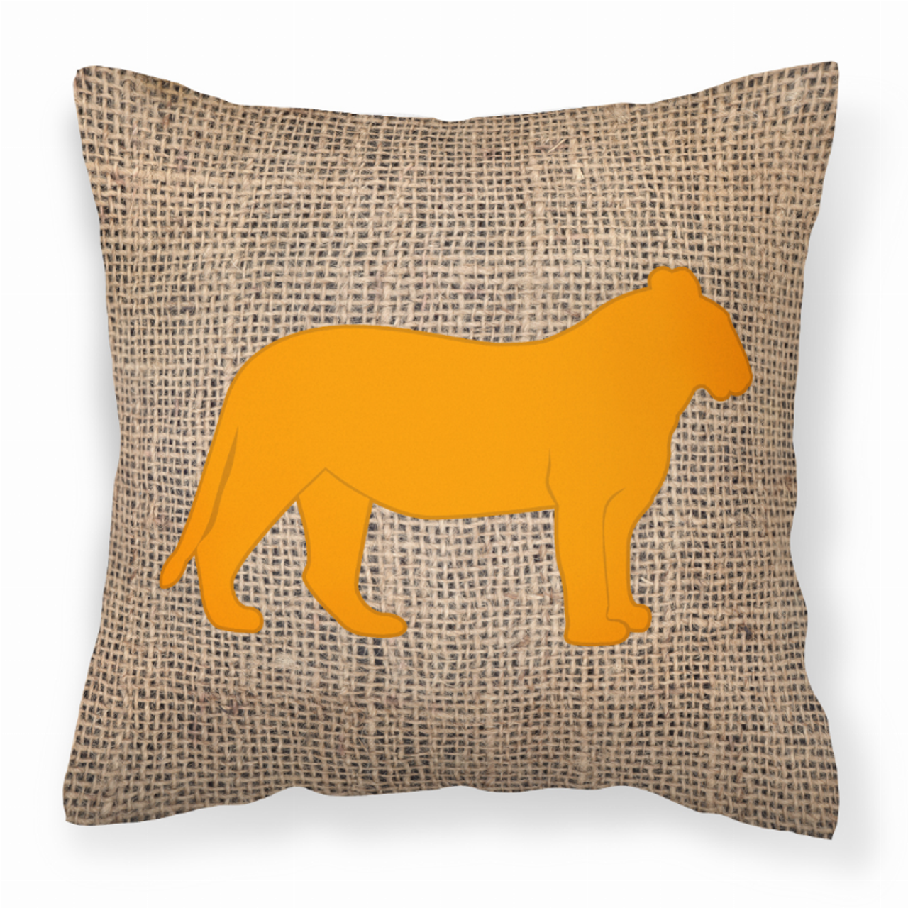Animals Burlap Fabric Decorative Pillow - BB1010-BL-OR-PW1818