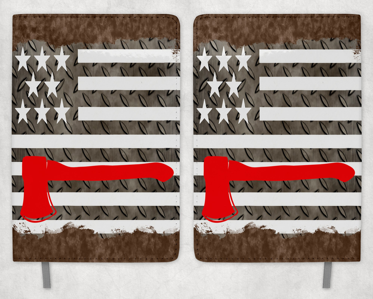Thin Red Line Printed 8 Inch  A-5 Journal