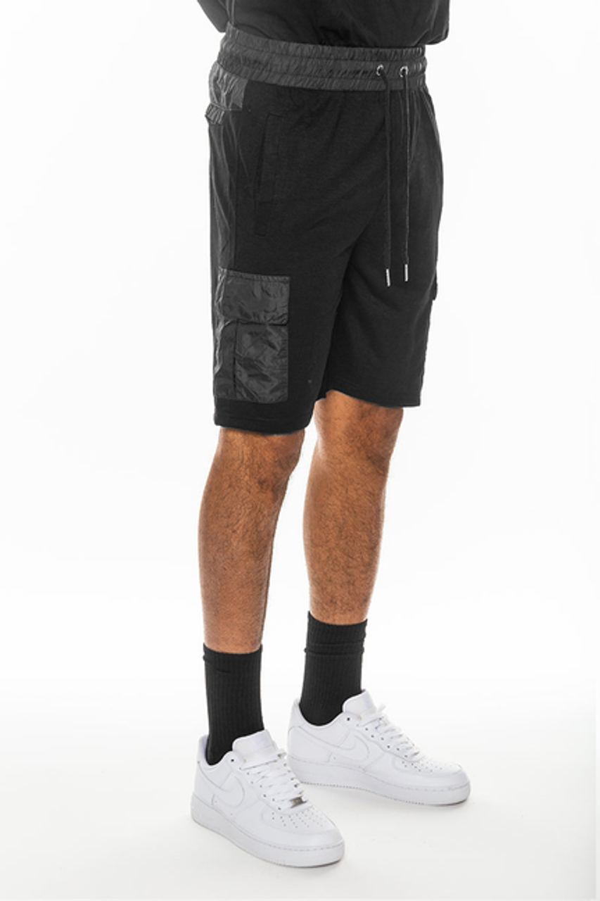 Lightweight Slub Shorts - S113-BLK-L Lightweight Slub Shorts - S113-BLK-L