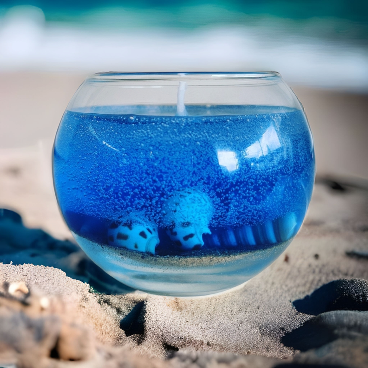 Ocean Seashells theme scented candle - ZenCandle1327