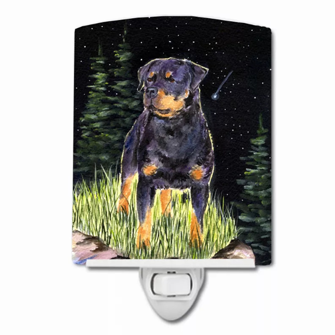 Starry Night Dog Art Ceramic Night Light - S000213B001695P103815V000