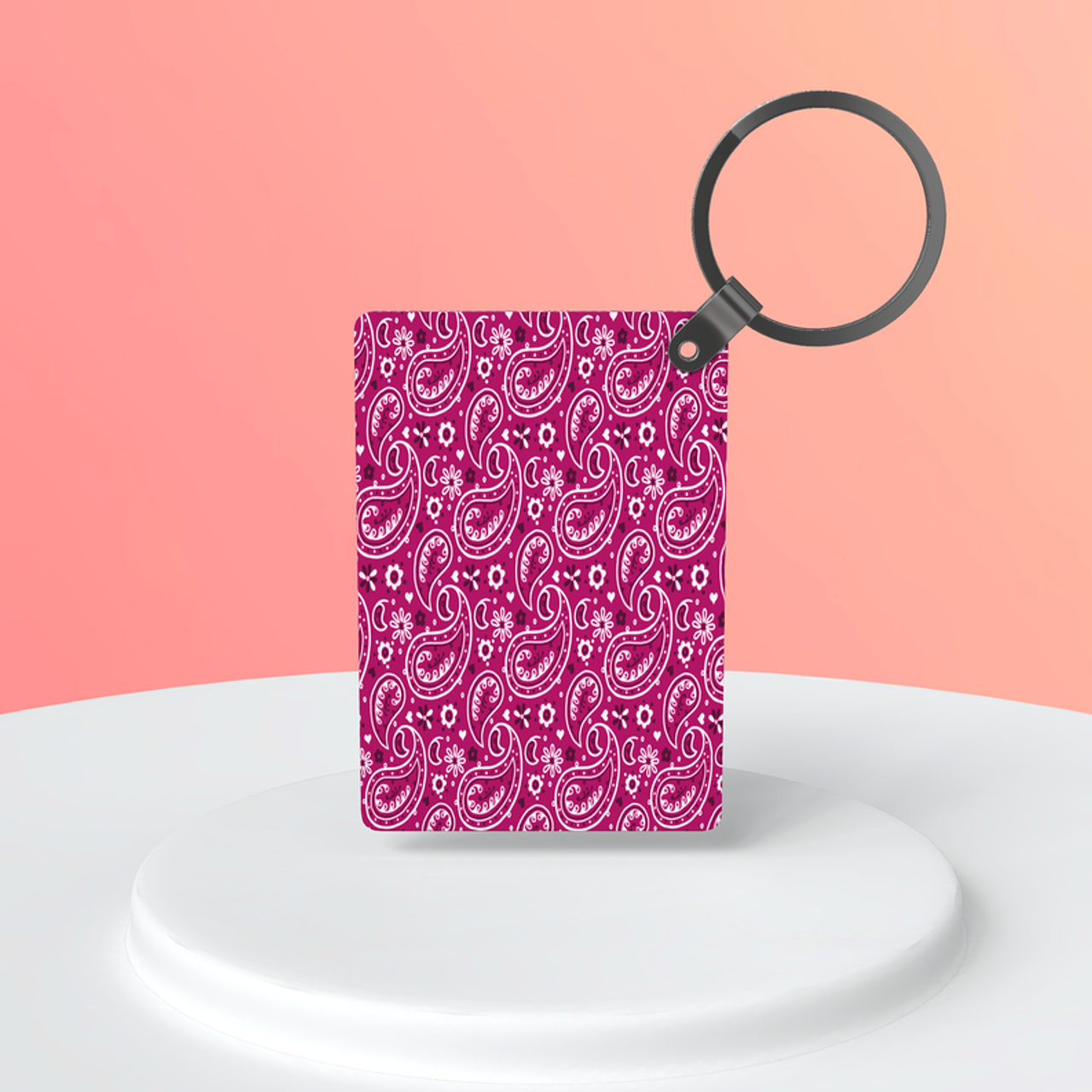 Pink Paisley |Keychain