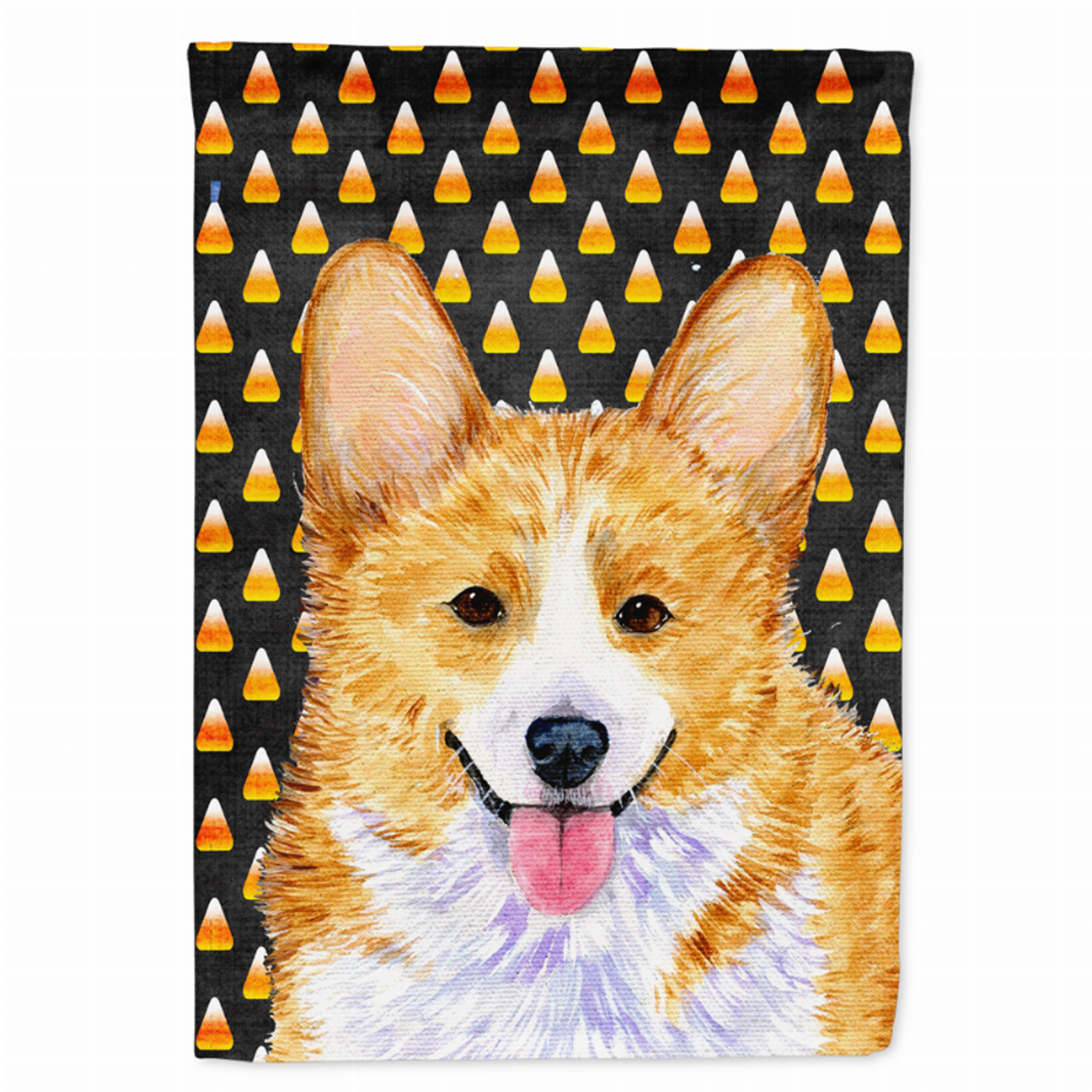 Candy Corn Halloween Dog Portrait Flag Garden Size - SS4279GF