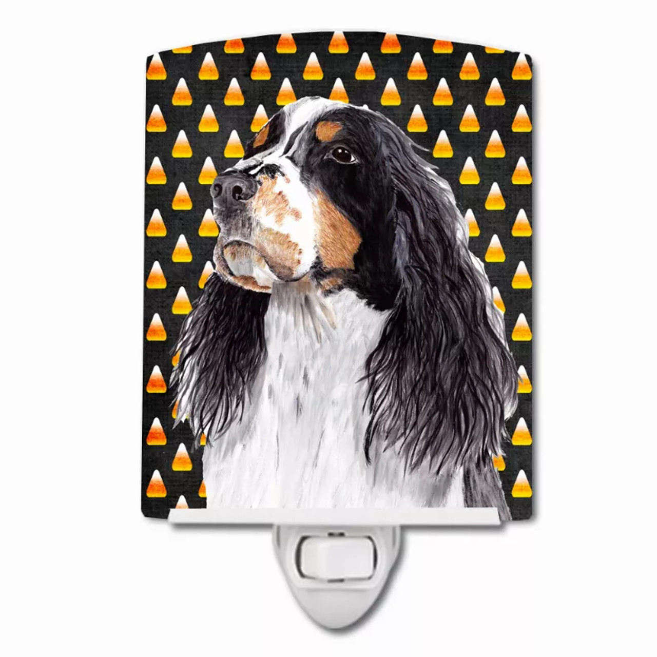 Candy Corn Halloween Dog Art Portrait Ceramic Night Light - S000213B001695P103180V000
