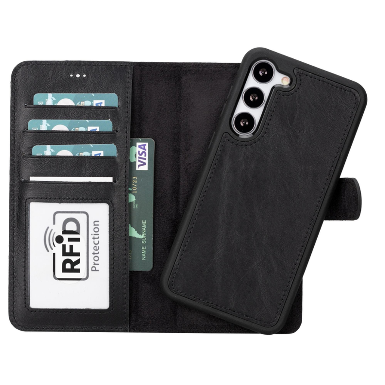 Buffalo Samsung Galaxy S21 Series Detachable Leather Wallet Case - TO-01-MWWN-RS01N-00S21-RF