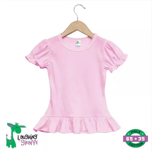 The Laughing Giraffe Toddler Short Sleeve Ruffle T-Shirt - S001067B001755P000186V010
