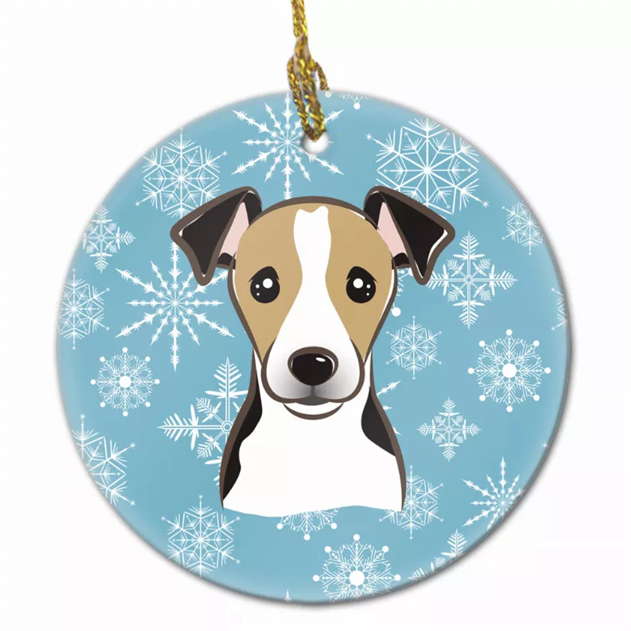 Snowflake Dog on Ceramic Ornament - S000213B001695P056303V029