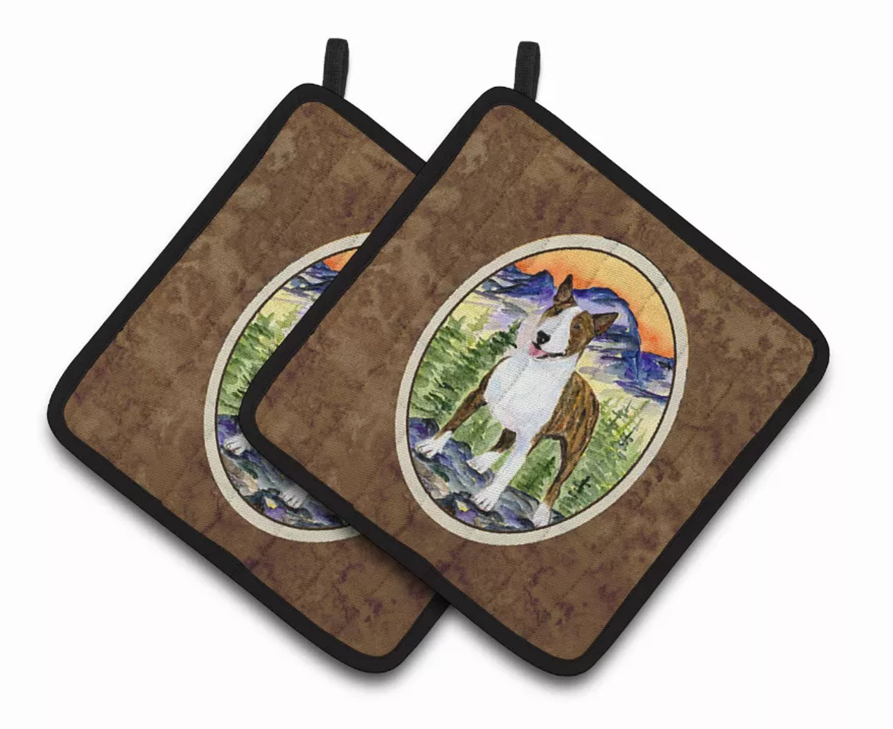 Bull Terrier Pair of Pot Holders - SS8167PTHD
