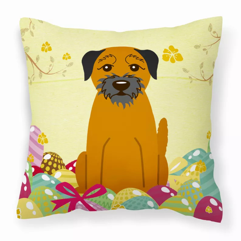 Easter Eggs With Dog Fabric Decorative Pillow - S000213B001695P083371V000