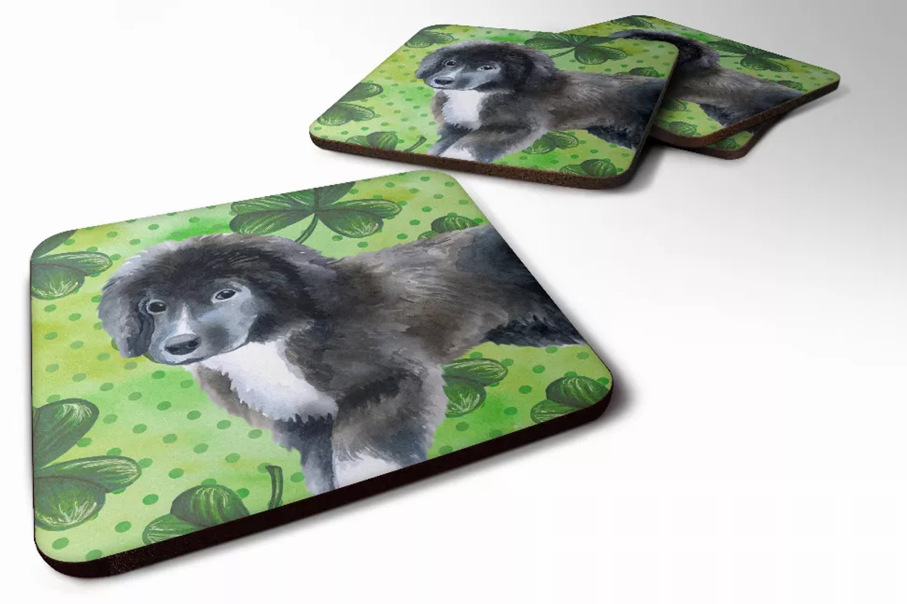 St Patrick's Design with Dog Foam Coaster Set of 4 - S000213B001695P113648V000
