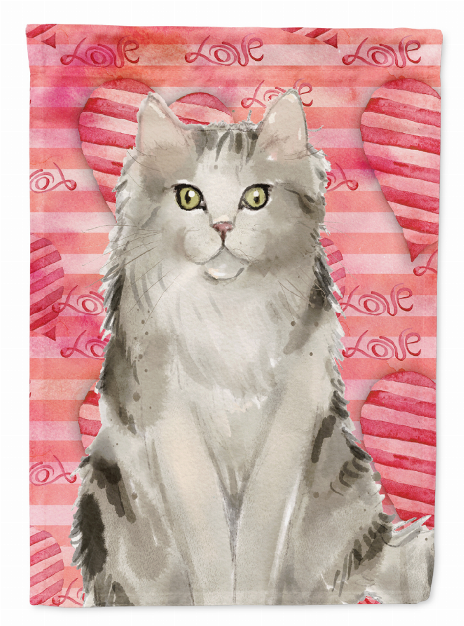 Ragamuffin Cat Love Flag Canvas House Size