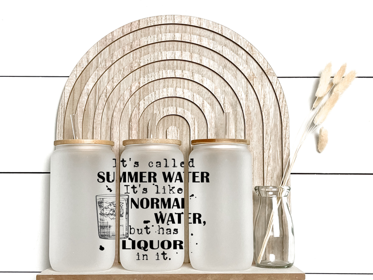 Summer Water Liquor - Frosted Libby Glass - 328818879 Summer Water Liquor - Frosted Libby Glass - 328818879