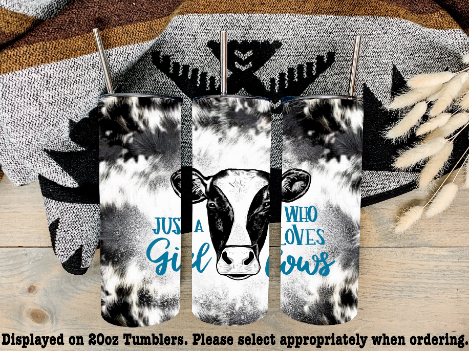 Just A Girl Who Loves Cow Steel Tumbler