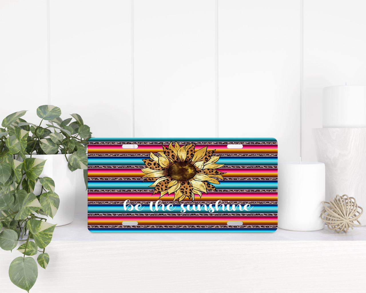 Serape Sunflower |License Plate