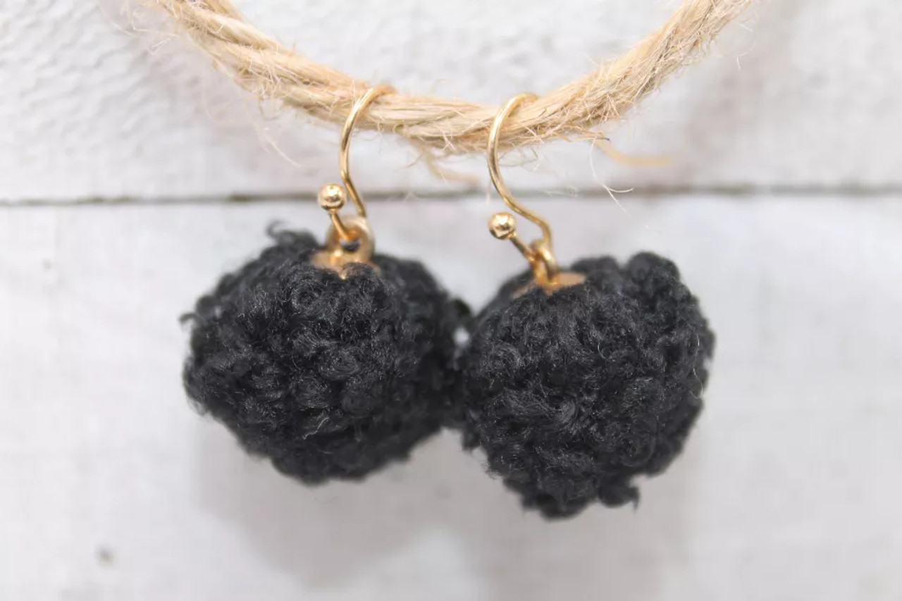 Fluffy Dangle Earrings