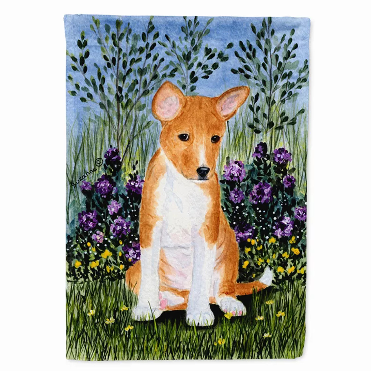Basenji Flag Garden Size