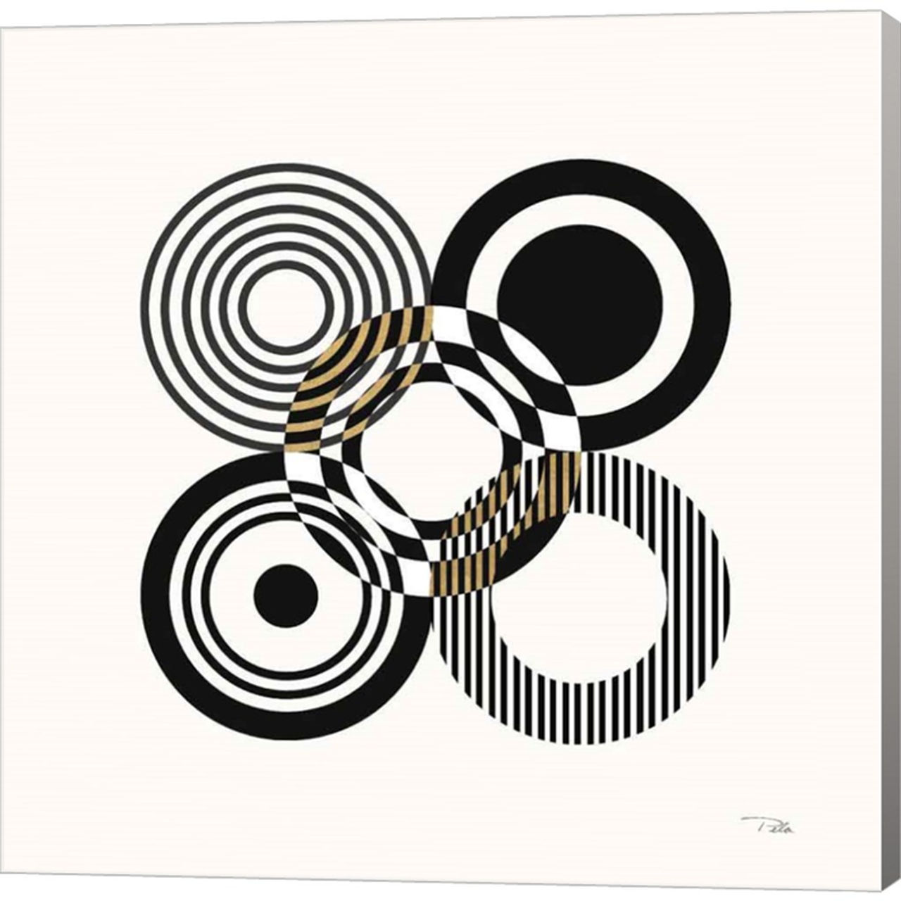 Deco Retro black III by Pela, Canvas Art
