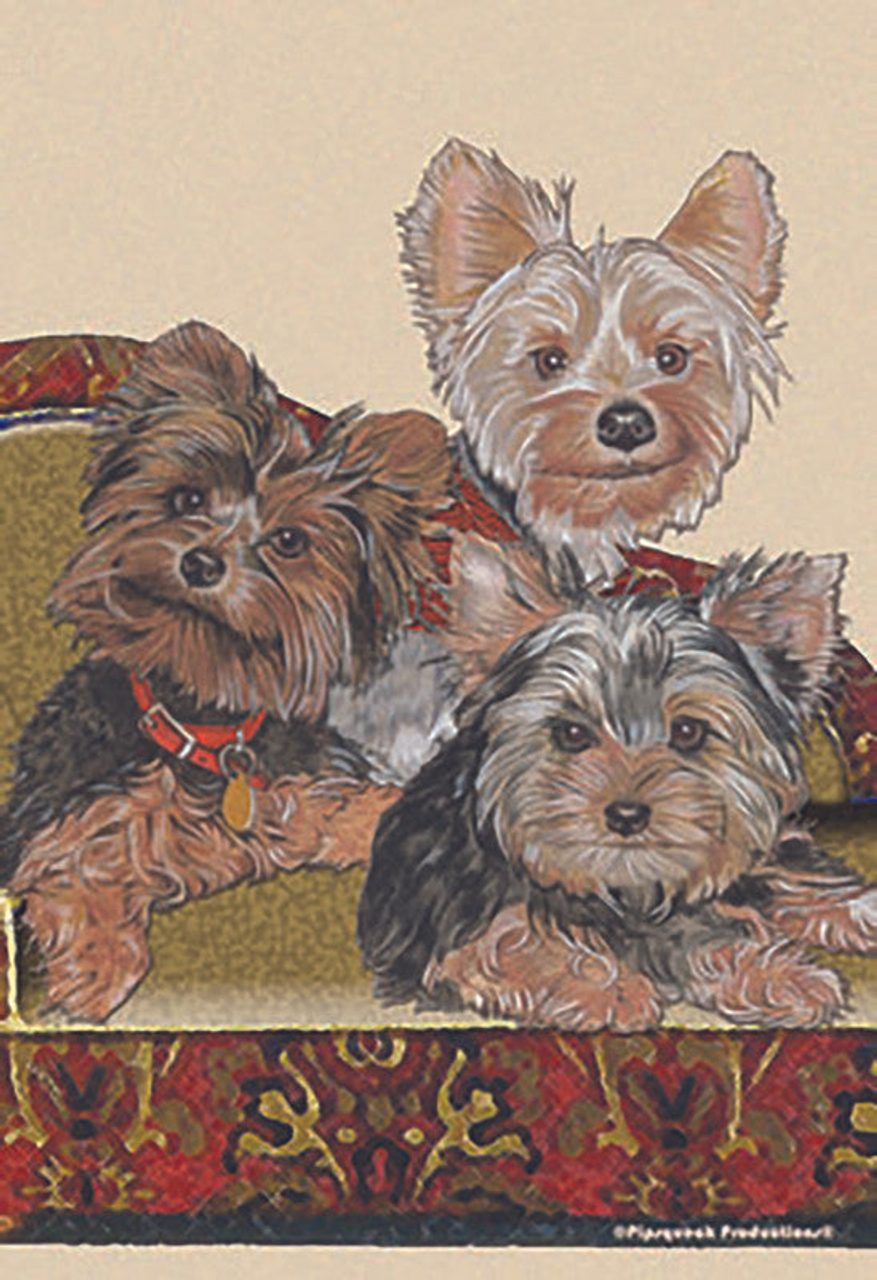 Yorkies - Best of Breed Pipsqueak Productions Outdoor Flag - bestofbreeds-1587