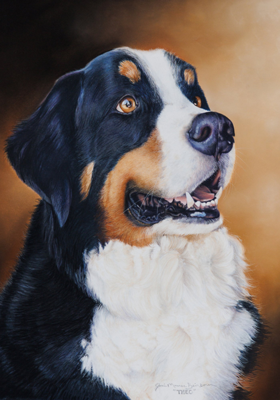 Bernese Mountain Dog - Joni Monroe Beinborn Portrait House and Garden Flag