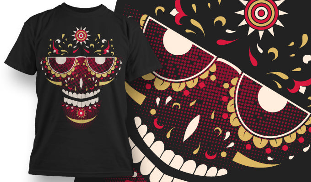 Dia De Muertos/Skull EPS Premium T-Shirt