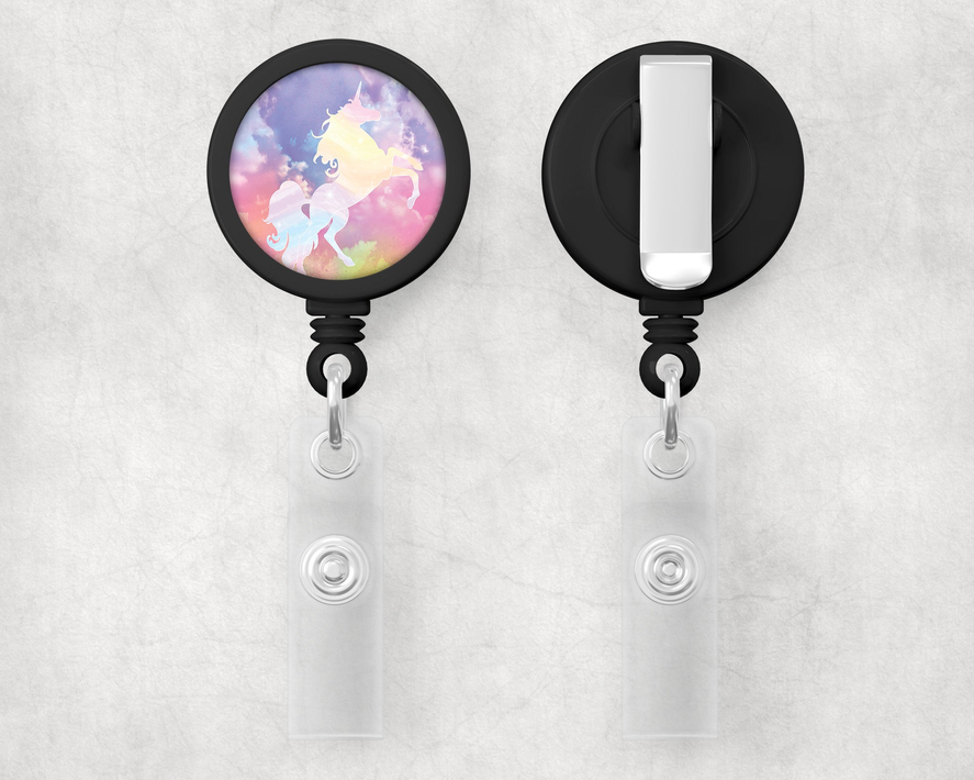 Unicorn 1" Retractable Badge Reel