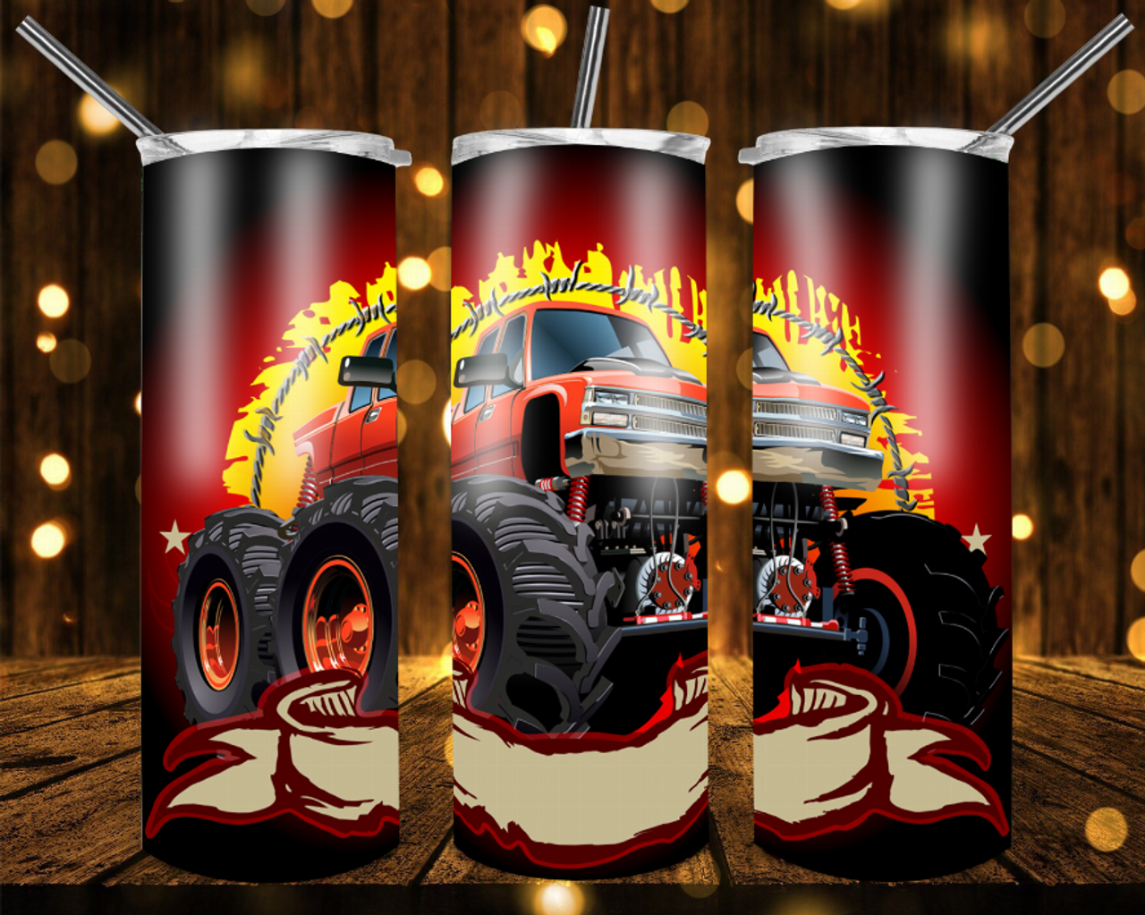 20oz Dad Monster Truck Tumbler - 177300015118