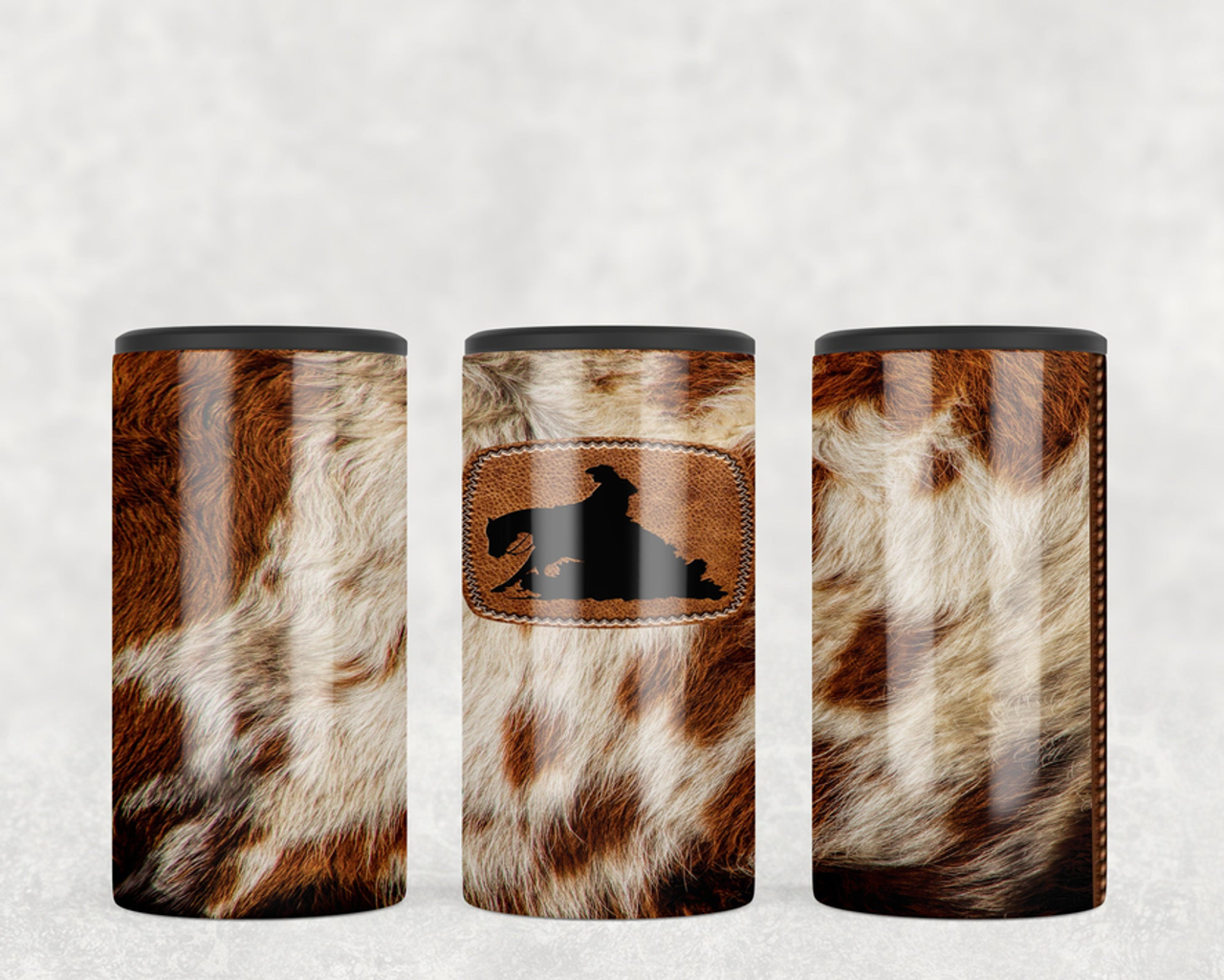 faux cowhide Horse  Steel can hugger - optional speaker