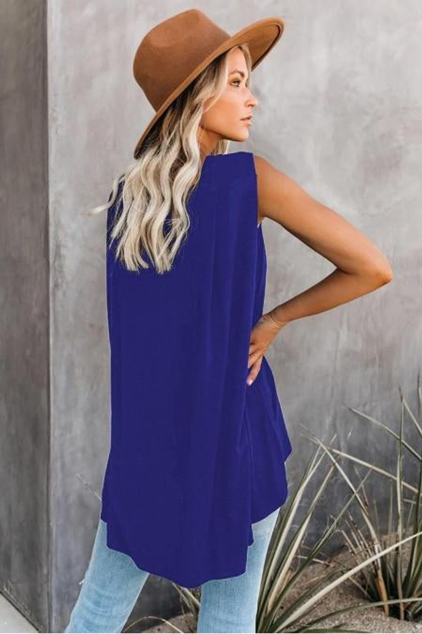 Cadence High-Low Sleeveless Tunic - DD-LC0253067-25