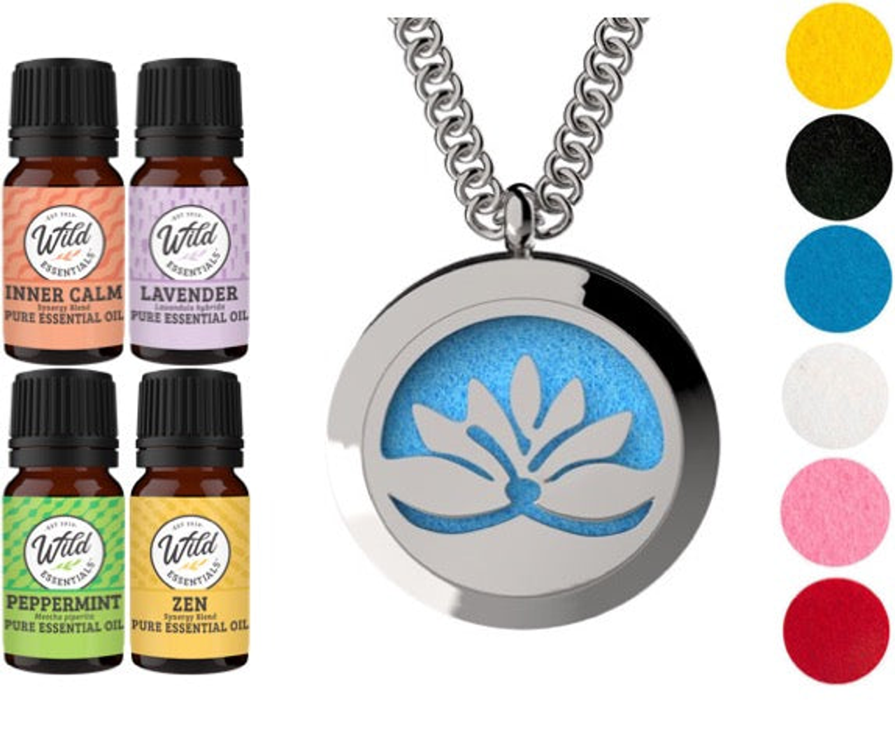 Necklace Diffusers (Stainless Steel) - SS-LOTOPN-GS4-SDE