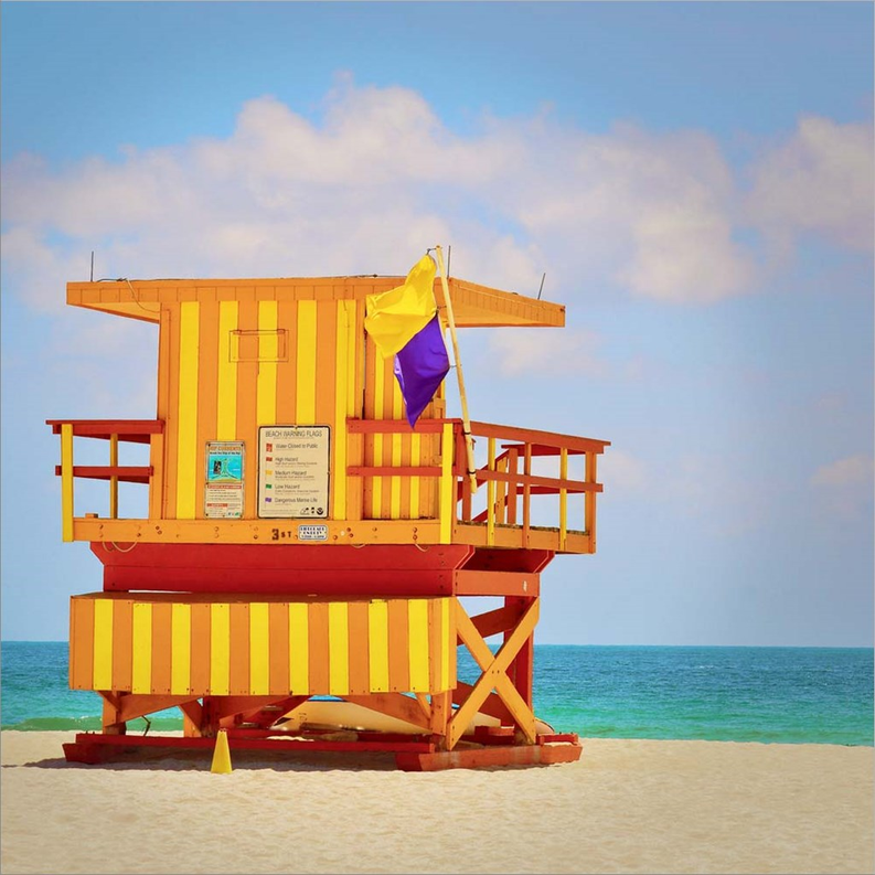 Lifeguard Station by Carlos Vargas, Canvas Art - C1081402-0240000-8CAAAMA