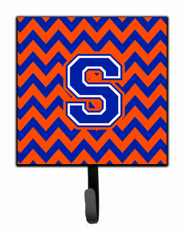 Letter Chevron Orange and Blue Leash or Key Holder - CJ1044-SSH4