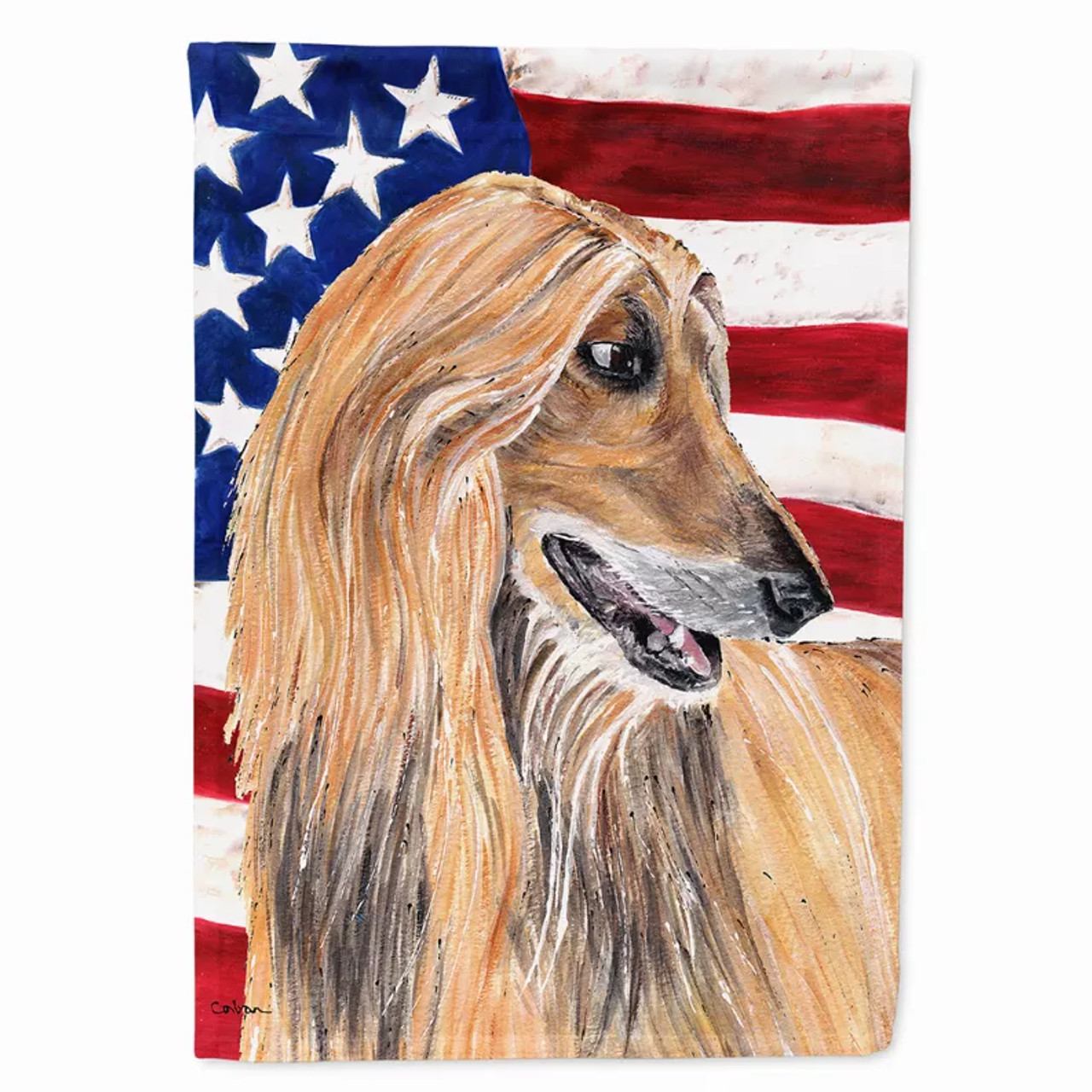 USA American Flag with Dog Flag Garden Size - S000213B001695P040260V000
