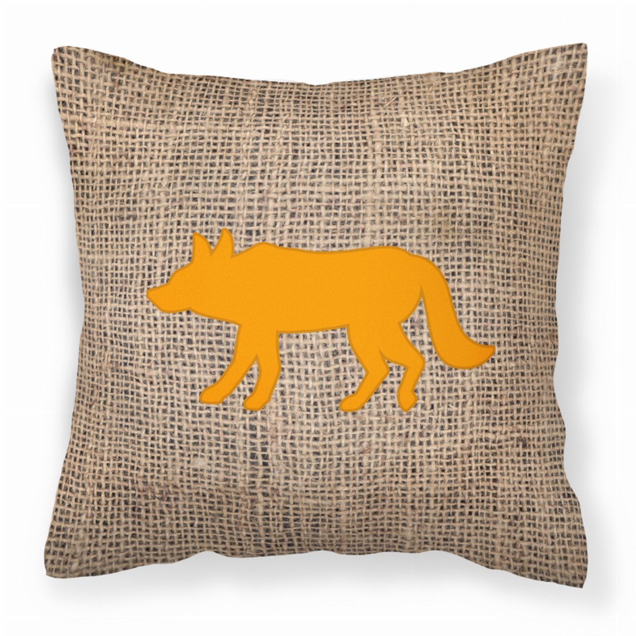 Animals Burlap Fabric Decorative Pillow - BB1123-BL-OR-PW1818