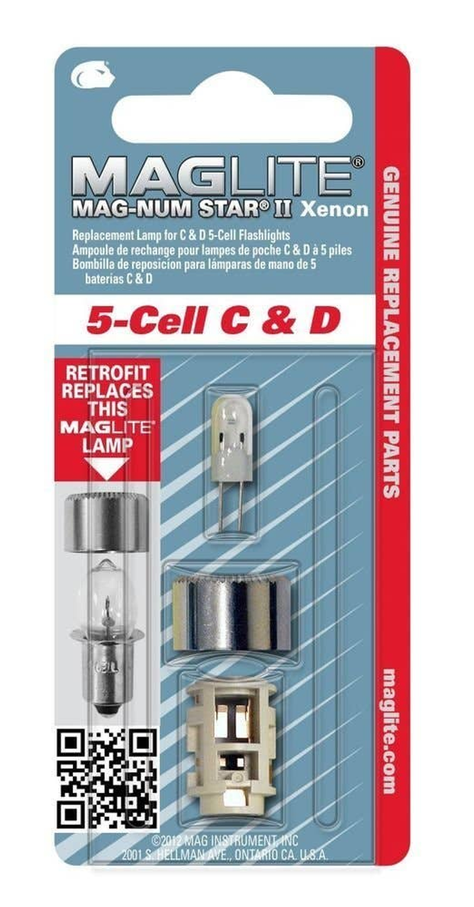 MAGLITE Replacement Lamp Use With 5-Cell C & D Battery Only
