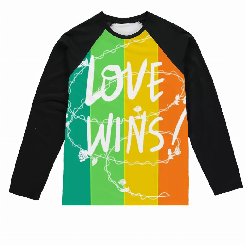 Love Wins Sublimation Baseball Long Sleeve T-Shirt - SUB-VAN104-XS-2