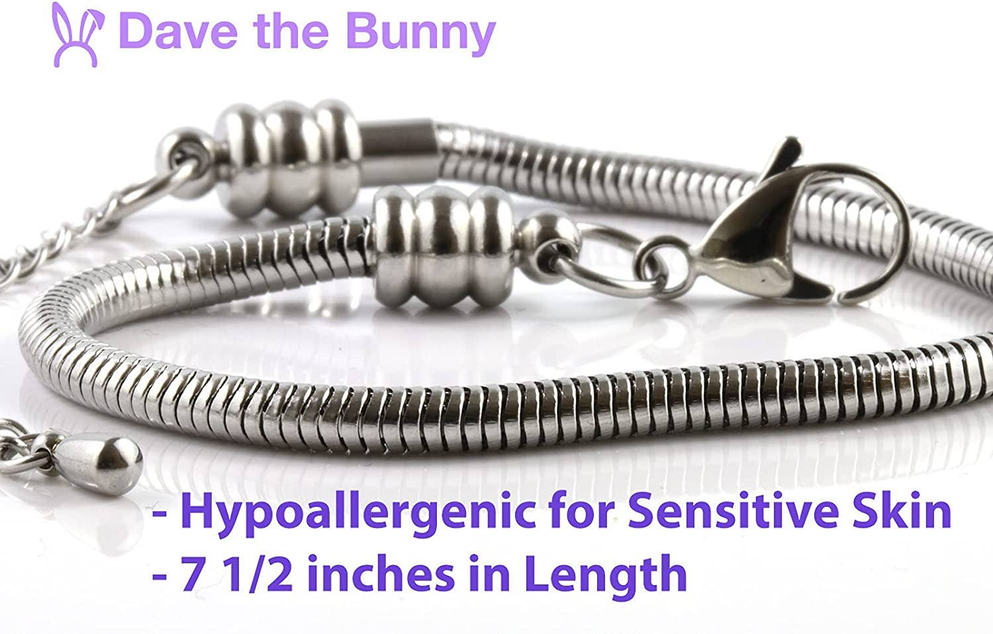 Religion Themed Bracelet | Stainless Steel Snake Chain Charm Bracelet