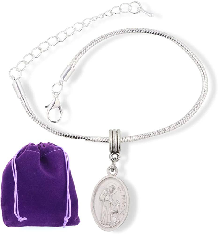 Religion Themed Bracelet | Stainless Steel Snake Chain Charm Bracelet