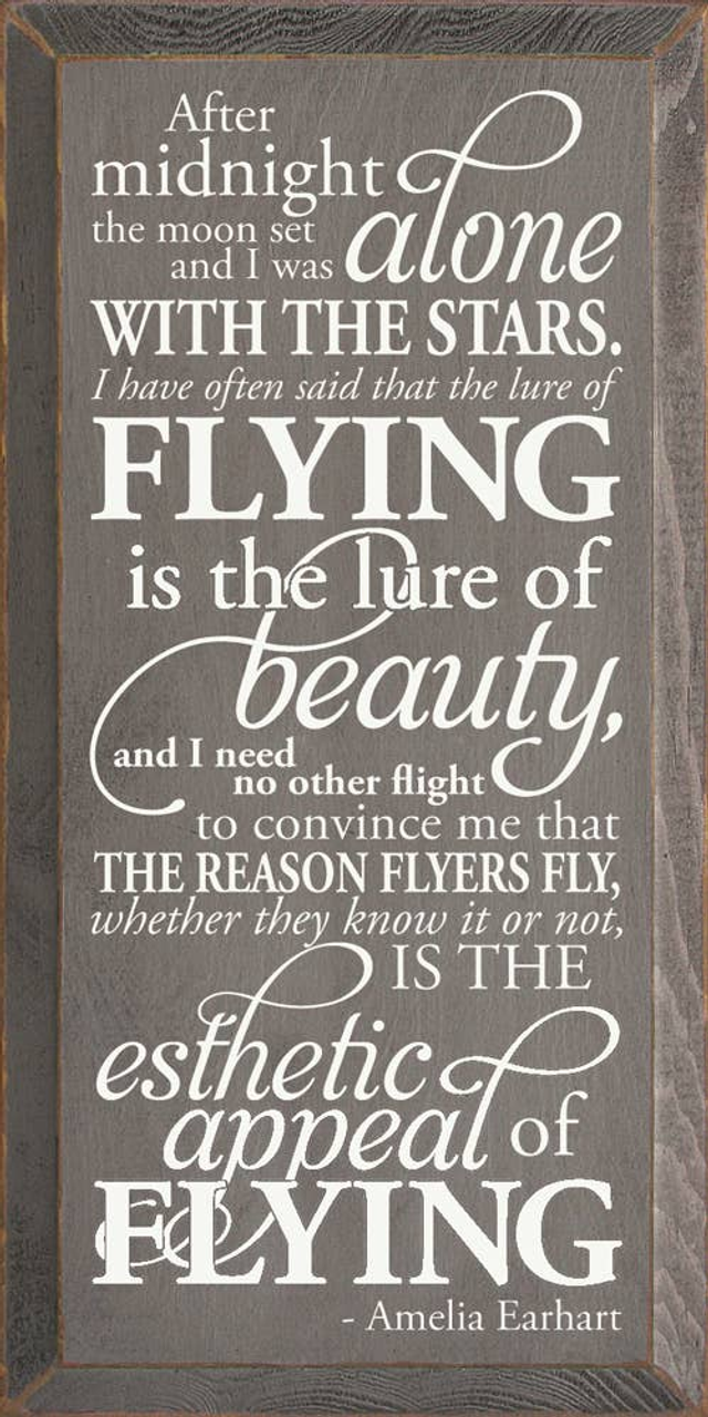 After midnight the moon set...Amelia Earhart quote Vertical - 236SC-8458