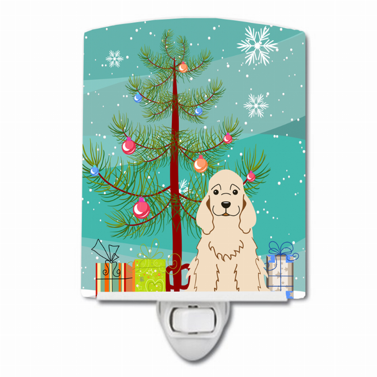 Christmas Tree and Dog Ceramic Night Light - BB4219CNL