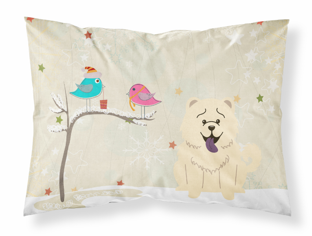 Christmas Presents between Friends Dog Fabric Standard Pillowcase - BB2612PILLOWCASE
