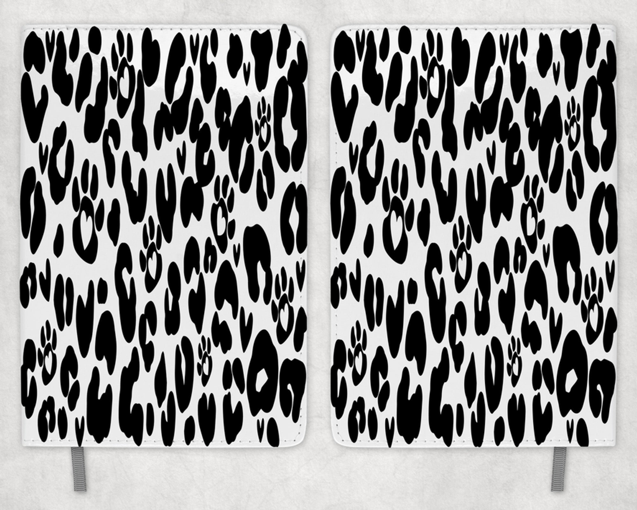 Leopard Paw Prints Printed 8 Inch  A-5 Journal Leopard Paw Prints Printed 8 Inch  A-5 Journal