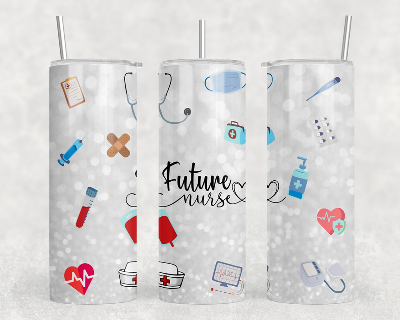 Future Nurse|Skinny Tumbler|Optional Bluetooth Speaker| Speaker Color Varies