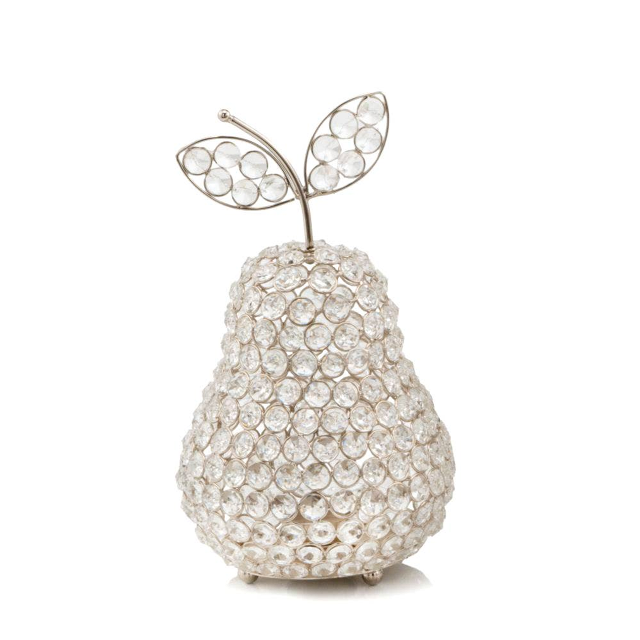 Cristal Silver Pear Decorative Tabletop Object